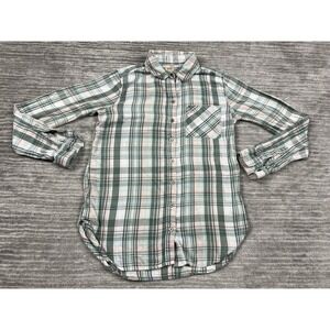 True Craft Top Womens XS Multicolor Plaid Long Sleeve Button Up Cotton Blend